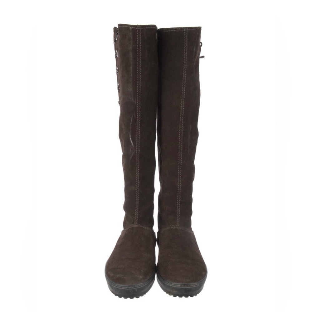 Tod’s Women's Knee High Boots, Suede, Brown, Size 38